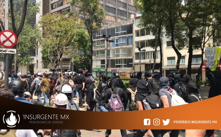 “Justicia para Melanie” Colectivos marchan y vandalizas avenidas de la CDMX