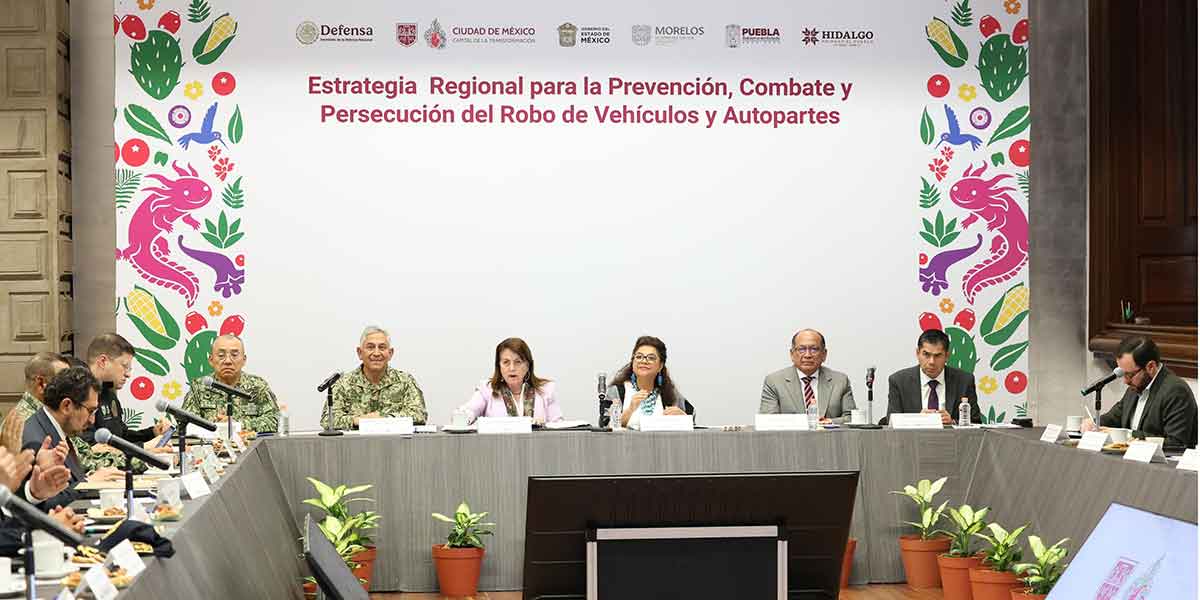 CDMX, Puebla, Morelos y EdoMex coordinan acciones contra robo de autos