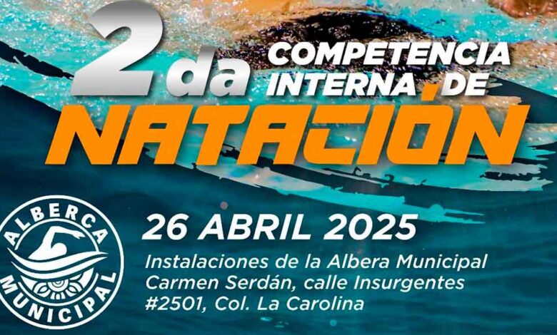 Ariadna Ayala presidenta invita a la Segunda Competencia Interna de Natación en Atlixco