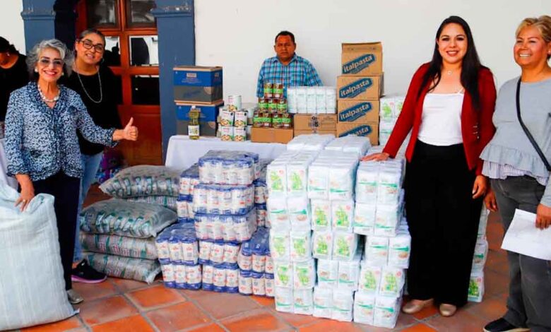 Entrega Gobierno de Cholula y DIF Municipal insumos para desayunos escolare
