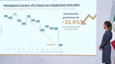 Estrategia Nacional de Seguridad disminuye en 32.9% el homicidio doloso: Claudia Sheinbaum