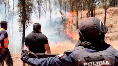 Policía y Bomberos de Cholula sofocan más de 20 incendios en el cerro zapotecas