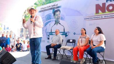 Liz Sánchez y Fernández Noroña realizan asambleas informativas en Puebla