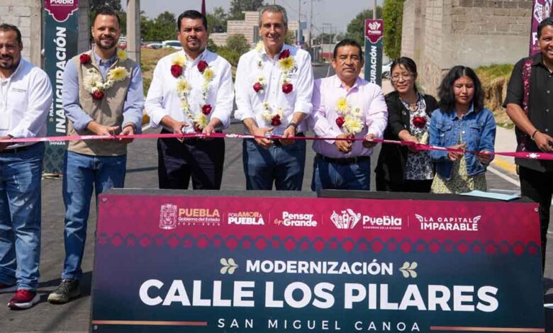 Inaugura Pepe Chedraui modernización de calle Los Pilares en San Miguel Canoa