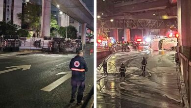 Accidente de pipa paralizó periférico en la CDMX; caos vial y riesgo por fuga de combustible