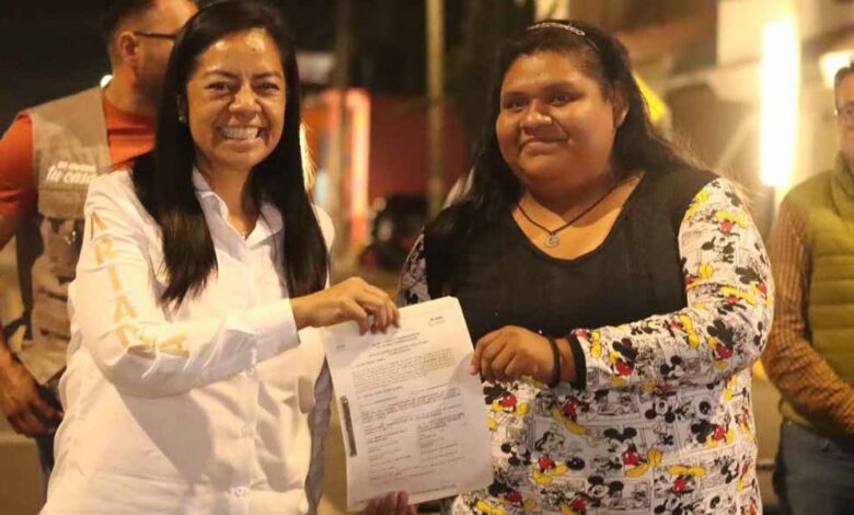 Ariadna Ayala presidenta de Atlixco, inaugura rehabilitación de avenida Xalpatlaco