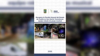 Recupera la Fiscalía General del Estado de Puebla en San Martín Texmelucan equipo robado de grupo musical