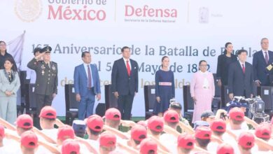 Alejandro Armenta da mensaje por la conmemoración de la batalla del 5 de mayo