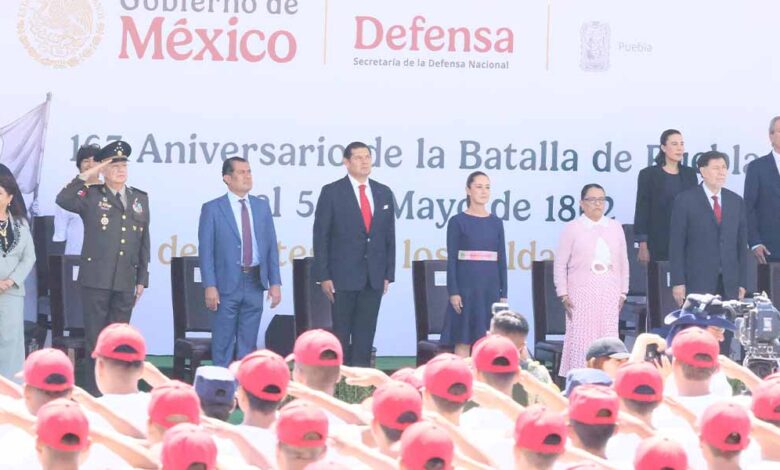 Alejandro Armenta da mensaje por la conmemoración de la batalla del 5 de mayo