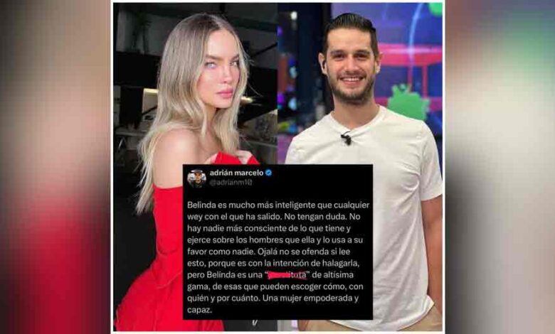 Adrián Marcelo desata polémica con comentario ofensivo a Belinda, ofrece un millón como disculpa