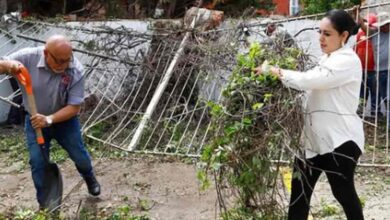 Fuertes lluvias provocan daños en Fraccionamiento Arcoíris de San Pedro Cholula