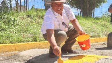 Héroes del mantenimiento urbano en Amozoc_ Bachean, Podan, limpian y pintan calles