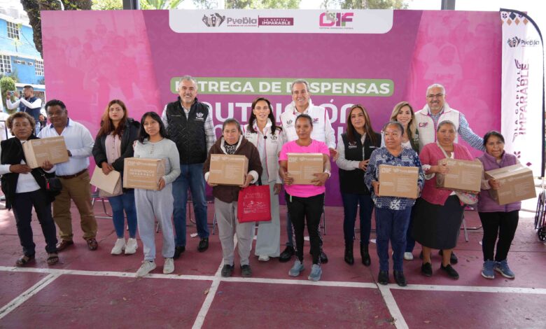 Entregan Pepe Chedraui y MariElise Budib apoyos alimentarios en juntas auxiliares