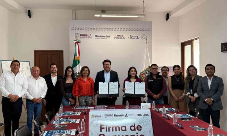 Fortalecen educación e innovación en Puebla_ Secretaría de Bienestar y Colegio de Puebla firman convenio