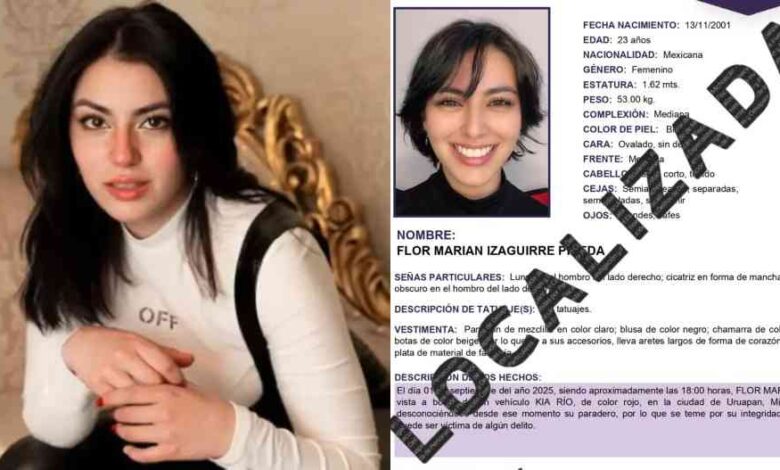 Localizan con vida la influencer Flor Marian Izaguirre, pero en estado crítico tras desaparición