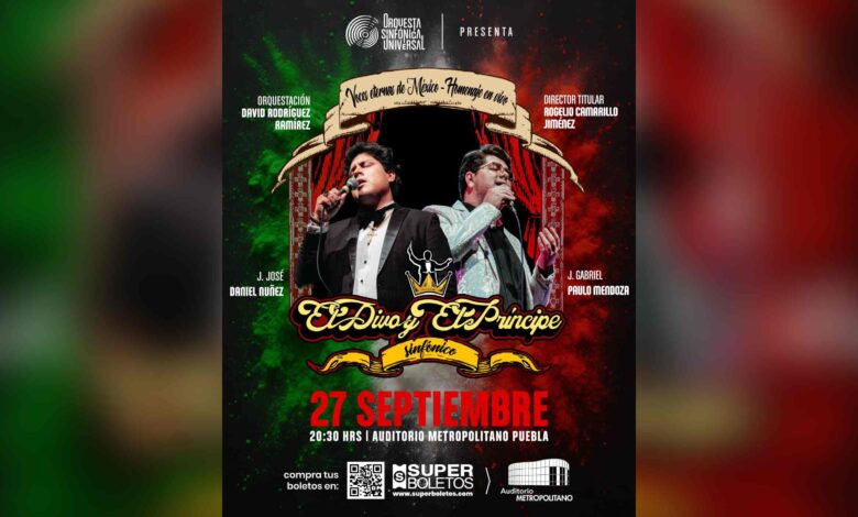 El Divo y el Príncipe Sinfónico llegan a Puebla con un concierto histórico