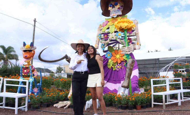 Ariadna Ayala, presidenta de Atlixco, impulsa el arte y la tradición en el Valle de Catrinas 2025