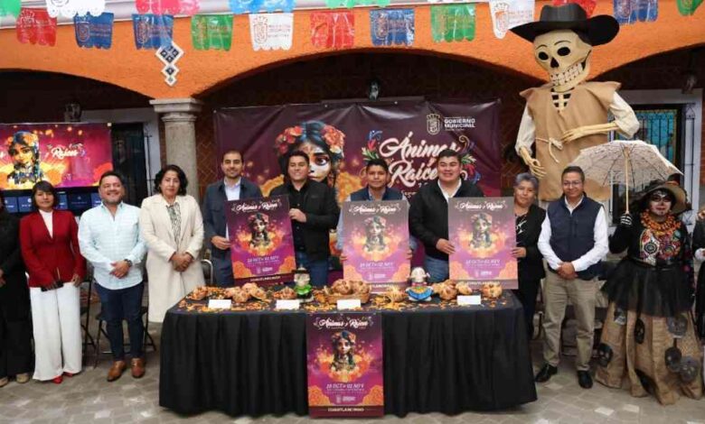 Catrinas monumentales y tradición, Cuautlancingo presenta el festival _Ánimas y Raíces 2025_
