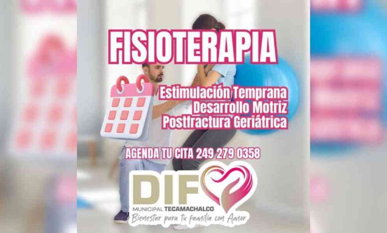 DIF Tecamachalco ofrece servicios de fisioterapia y rehabilitación integral
