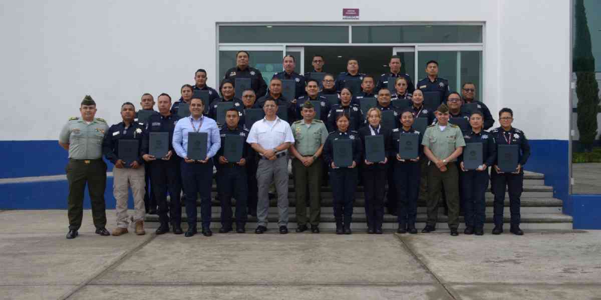 Elementos de la SSC Puebla se capacitan con expertos de la Policía Nacional de Colombia