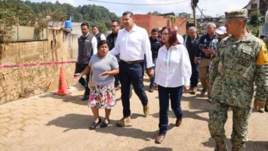 Gobernador Armenta supervisa limpieza y reconstrucción de viviendas afectadas en Huauchinango