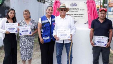 Impulsa Lupita Cuautle la rehabilitación vial en San Francisco Acatepec