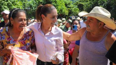 La Ceiba recibe atención prioritaria tras desastre natural, presidenta Sheinbaum atiende a damnificados