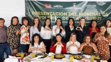 Presenta Tonantzin Fernández el Mundial de Voleibol de Playa Sub 21 a restauranteros y hoteleros de San Pedro Cholula