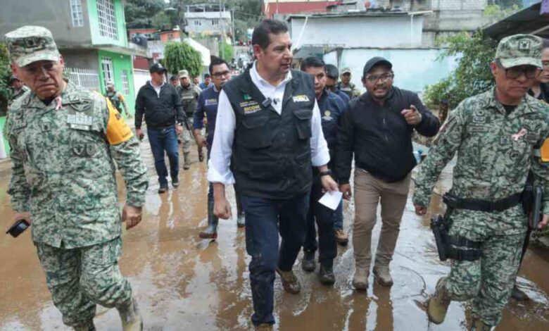 Puebla despliega operativo humanista e interinstitucional en la sierra norte por lluvias; trabajos coordinados con Sheinbaum