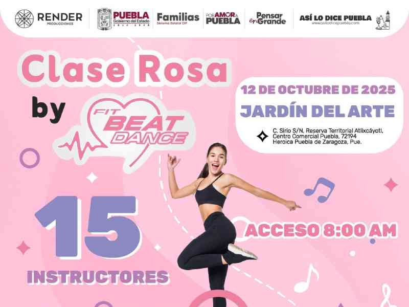 Puebla se viste de rosa; fitness y solidaridad en la lucha contra el Cáncer de Mama (1)