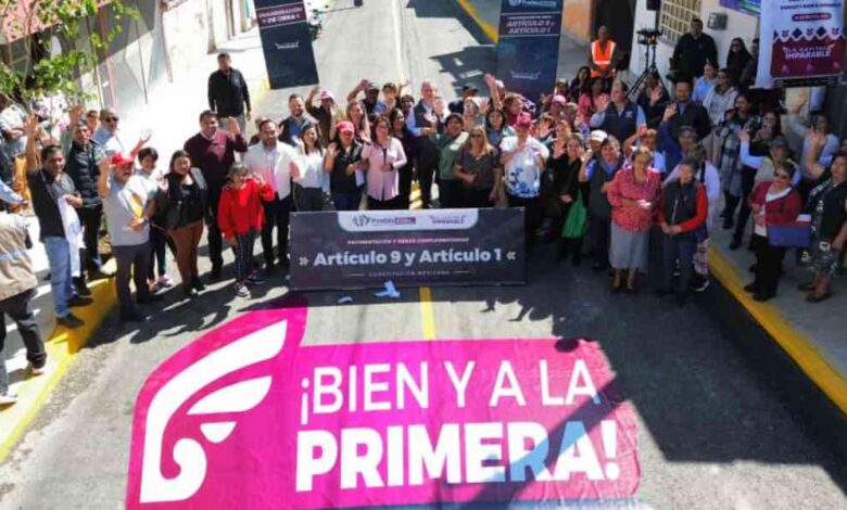 Puebla transforma su infraestructura, pavimentan calle en la colonia Constitución Mexicana