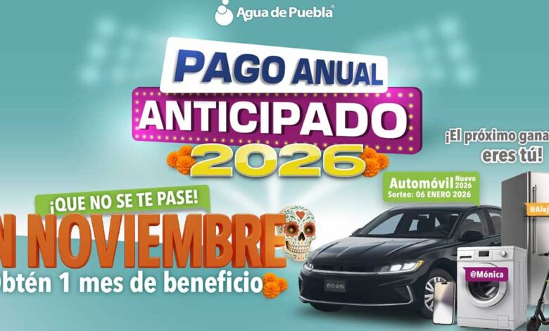 Agua de Puebla ahorros noviembre