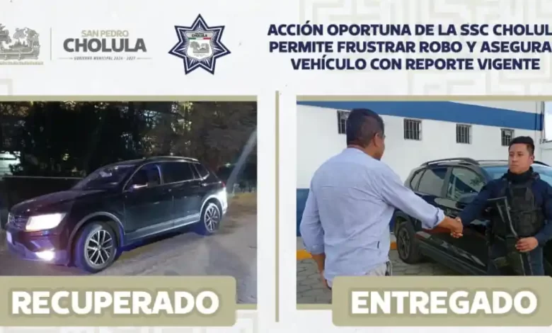 SSC Cholula robo de vehiculo