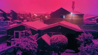 cielo rosa en Birmingham