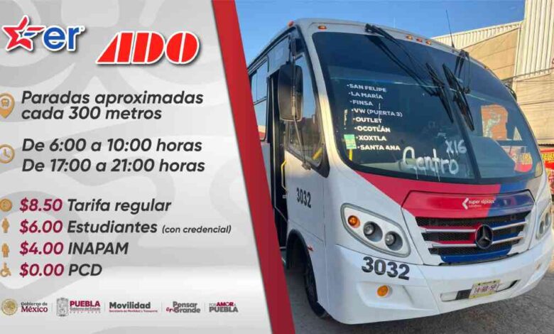 transporte público Puebla estrella roja