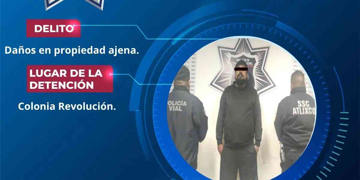 Detienen a conductor ebrio tras provocar choque en la colonia Revolución de Atlixco