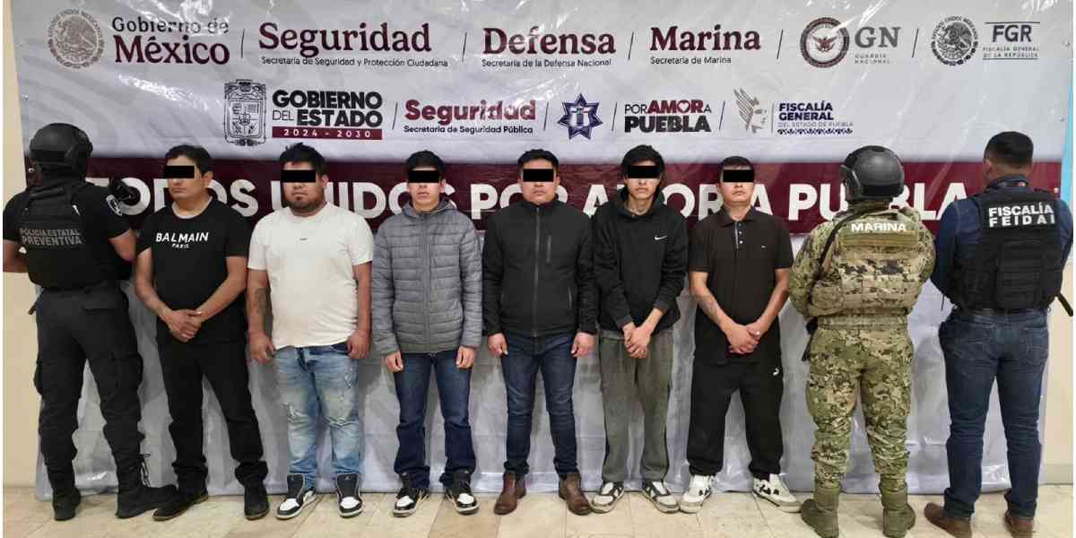 Golpe al crimen organizado en Puebla: caen seis integrantes del grupo delictivo “Los Millonarios”