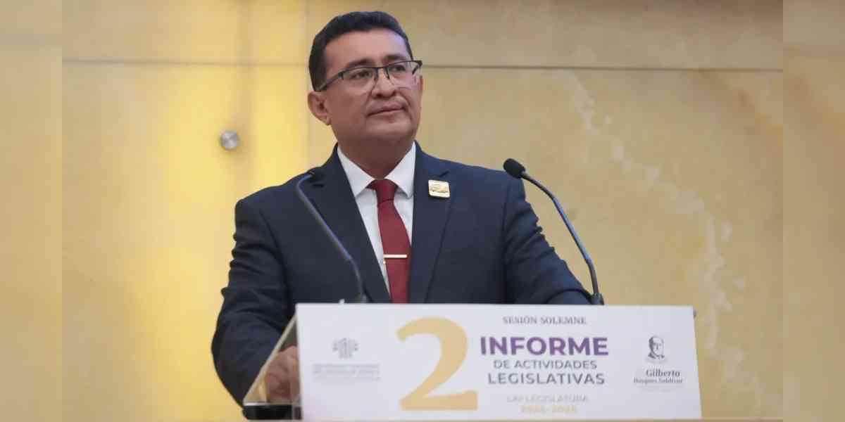 Pável Gaspar destaca 386 sesiones y seis nuevas leyes en su Segundo Informe en el Congreso de Puebla
