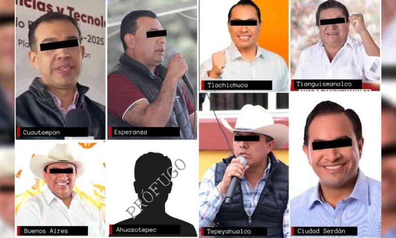 alcaldes detenidos puebla