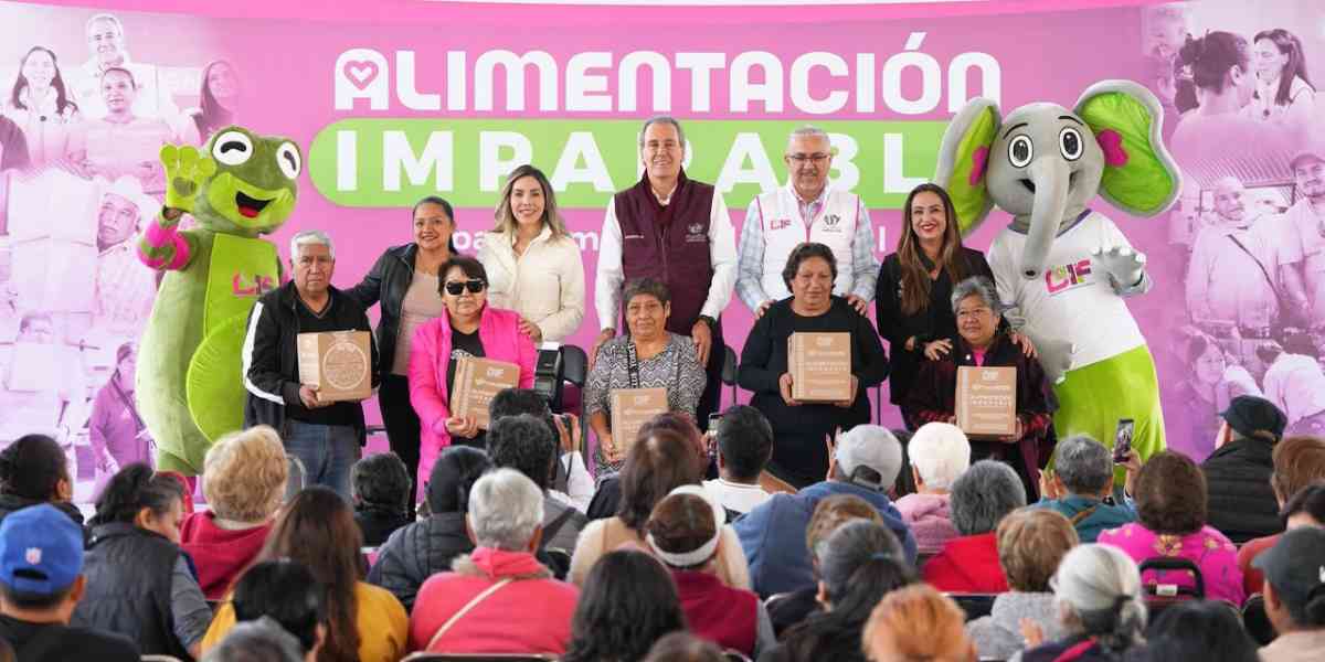 DIF Puebla entrega despensas gratuitas del programa Alimentación Imparable en Agua Santa