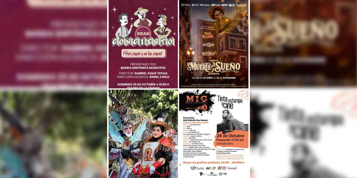 ¿Qué hacer en Puebla este fin de semana? Habrá conciertos, cine, danza y actividades por Día de Muertos