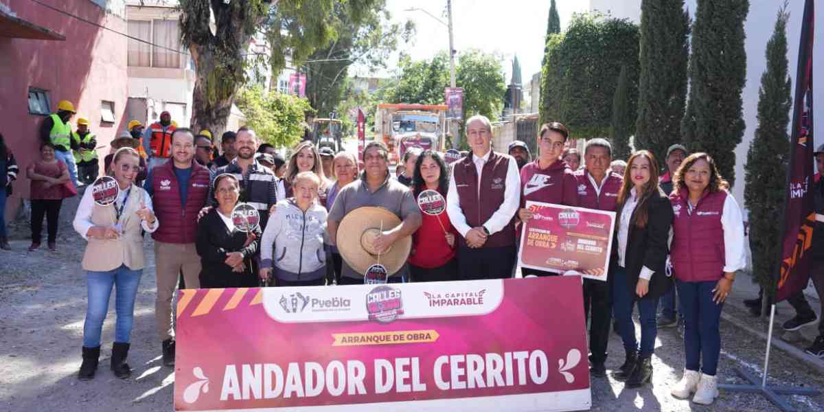 Pavimentarán calle Andador del Cerrito en Puebla; beneficiará a más de 11 mil habitantes