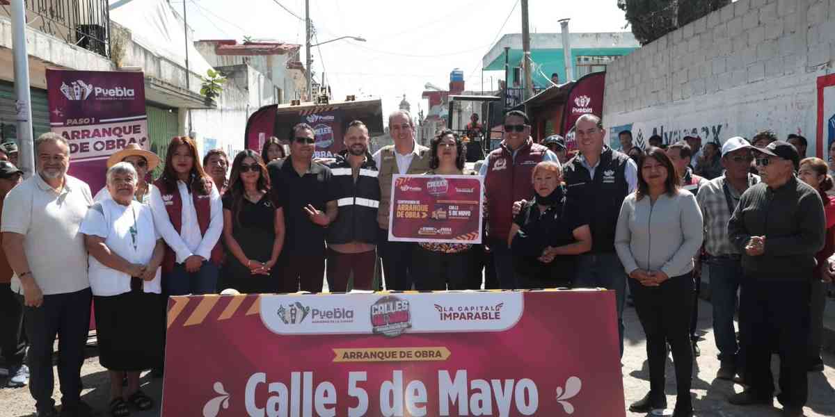 Ayuntamiento de Puebla rehabilita la calle 5 de Mayo en Xochimehuacan tras más de 40 años de espera