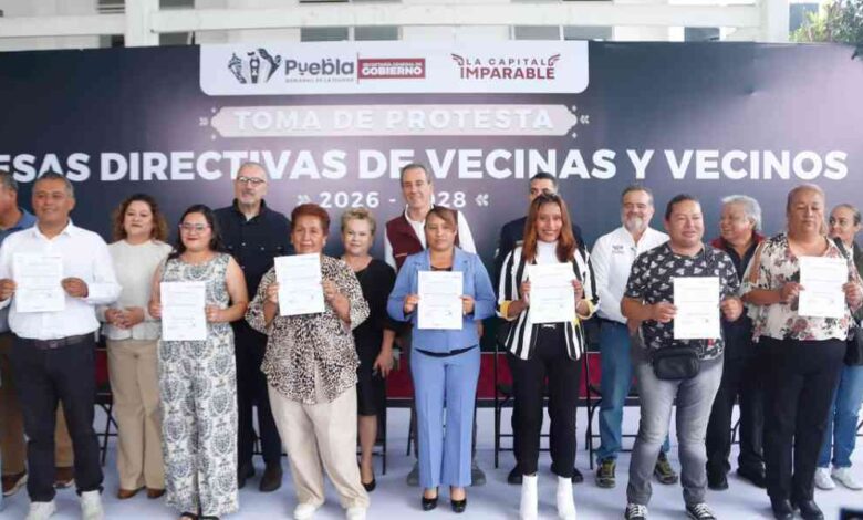 mesas directivas vecinales en Puebla
