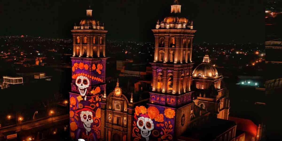 Videomapping de Día de Muertos en la Catedral de Puebla: fechas y horarios de las funciones